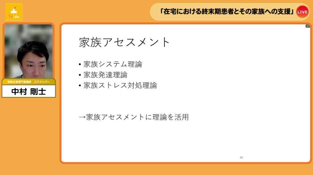 在宅における終末期患者とその家族への支援【学びLabo】のようす③